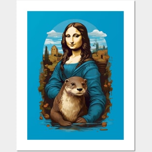 Otter with Mona lisa Posters and Art